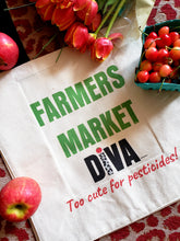 Load image into Gallery viewer, Farmers Market DiVA Grocery Shopping Bag (red)
